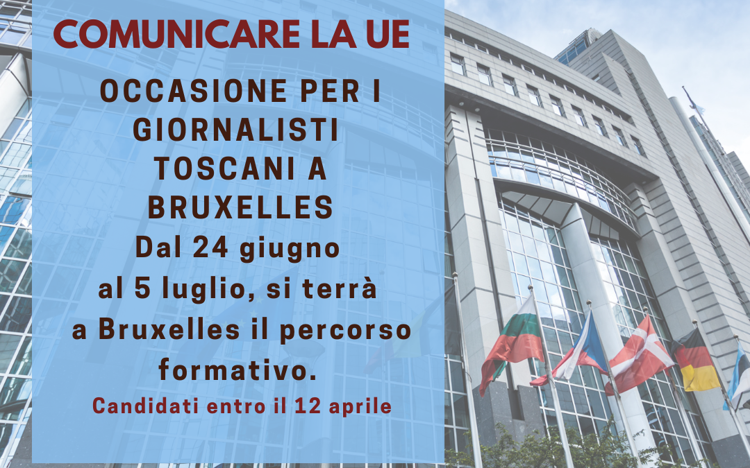 “Comunicare la Ue”. Nuova opportunità di formazione a Bruxelles